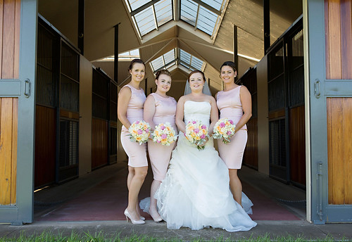 The Bride with her bridesmaids.