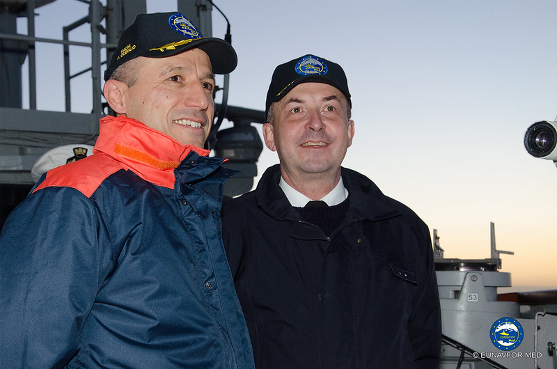 DCOM visits the Task Force at Sea – Op Sophia EUNAVFOR MED