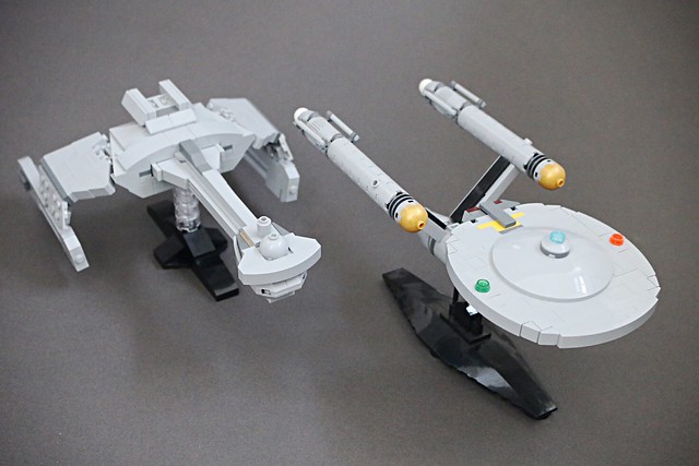 Klingon Battlecruiser and USS Enterprise