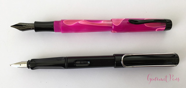 Review Monteverde Intima Neon Pink Fountain Pen - Stub @GouletPens (7)
