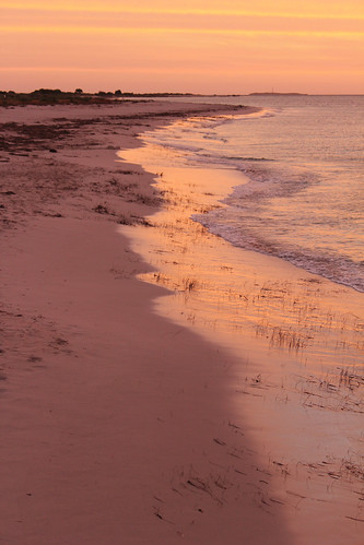 ocean pink sunset orange beach yellow clouds jurienbay