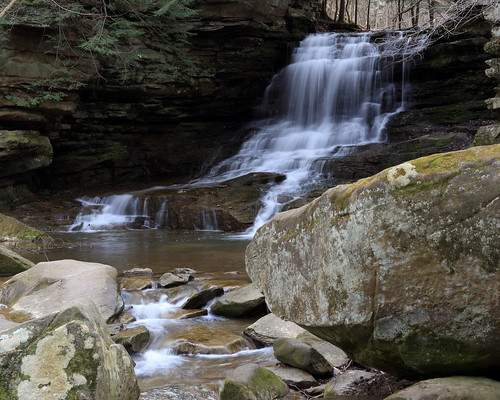 county ohio waterfall run falls honey knox