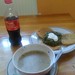 Oběd ve Schronisku na Hali Szrenickiej - polévka žurek (část již odjedena, byla to velká porce :D), bramborové placky se špenátem a smetanou a Coca-Cola