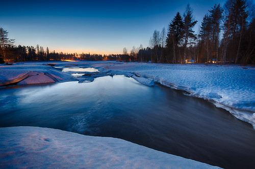 snow ice water river evening spring dusk lumi hdr vesi ilta jää joki kevät
