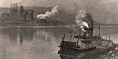 Was improved by an entrepreneur named Robert Fulton. It eventually provided faster river transportation that connected the southern plantations and farms to industries and Western territories.