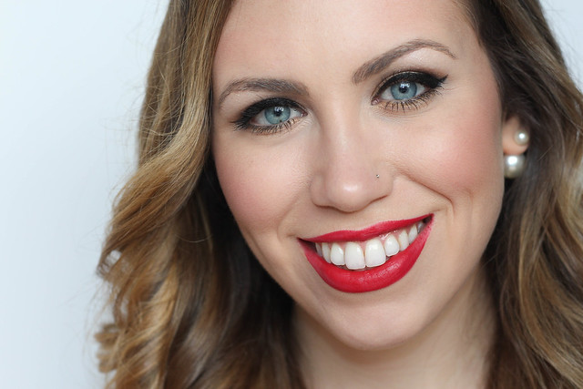 Gold Eye Makeup | Cherry Red Lip | Valentine's Day Look