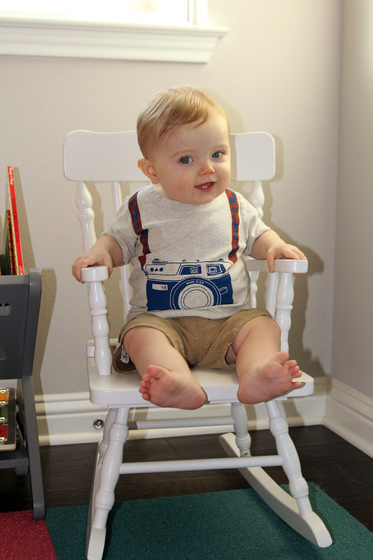 Finn loves the rocking chair