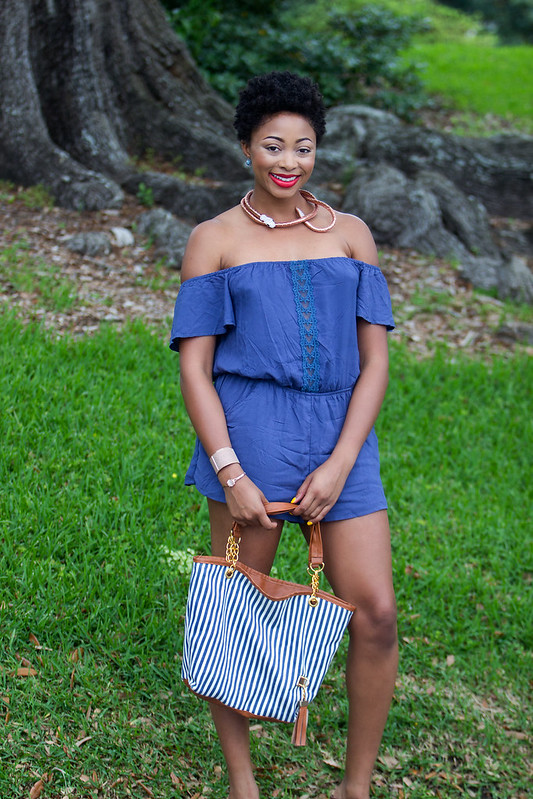 southern fashion blogger, striped handbag