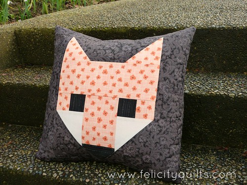 fancy fox pillow
