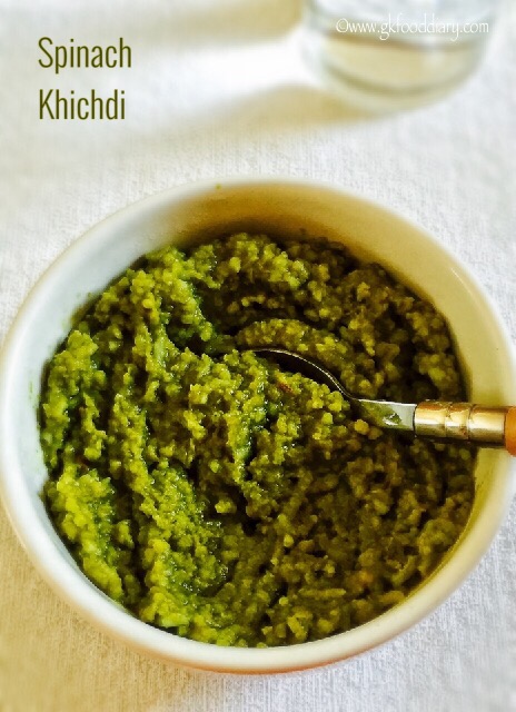 Spinach Khichdi Recipe for Babies, Toddlers and Kids