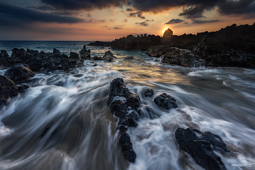 ocean sunset water vancouver clouds rocks maui lavafields jasondarr
