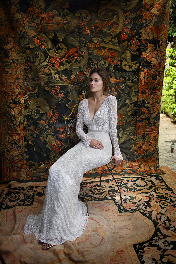 White Bohemian by Lili Hod 2016 Wedding Dresses - Florence Wedding Dress,plunging backline | Fab Mood - UK Wedding Blog