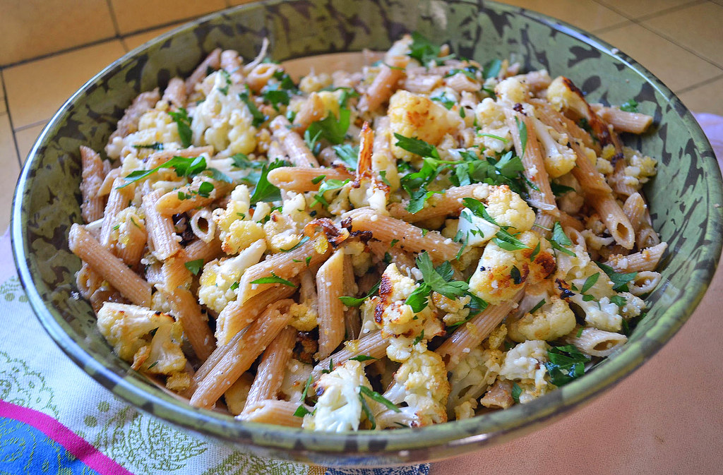 Roasted Cauliflower with Penne