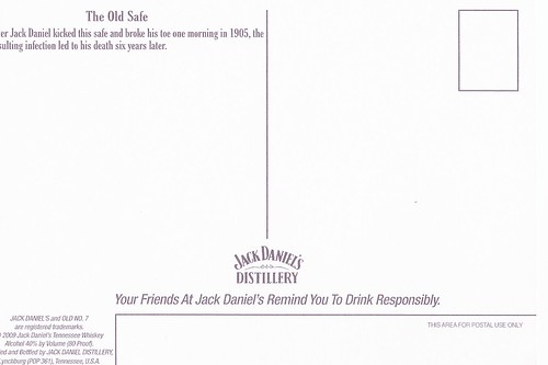 postcards whisky safe jackdaniels distillary jackdanielsdistillerylynchburg