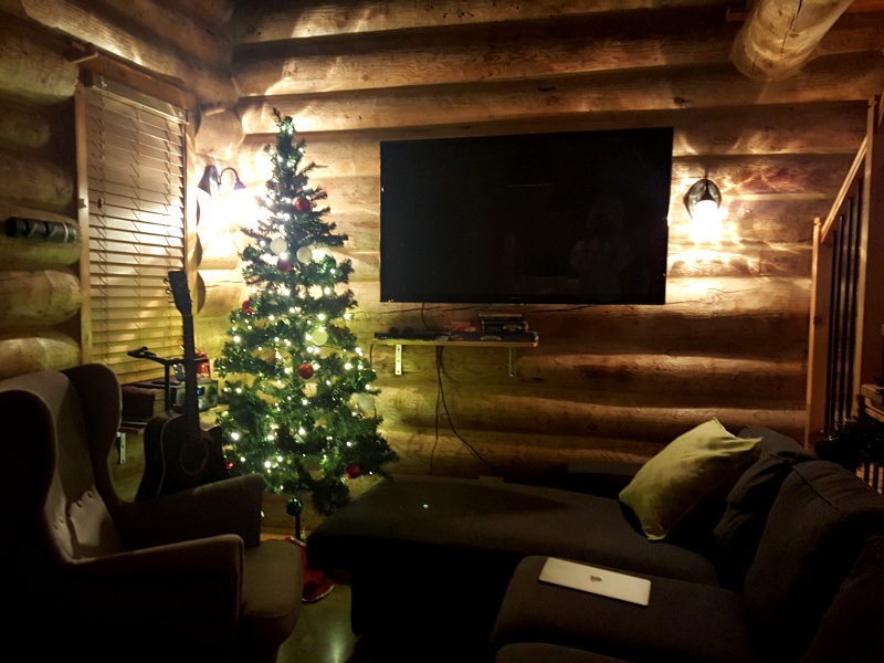 log cabin Christmas
