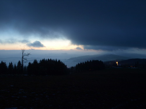 winter evening jizerskéhory desshire
