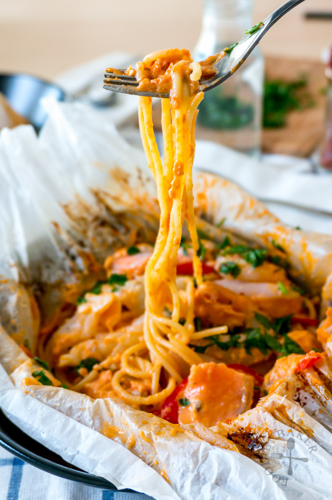 Seafood Spaghetti al Cartoccio