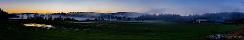 sunset panorama fog farm cobblehill kingburne
