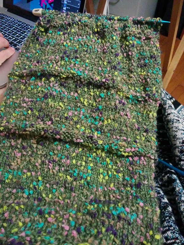 I found this fun yarn so I'm making a fun scarf.