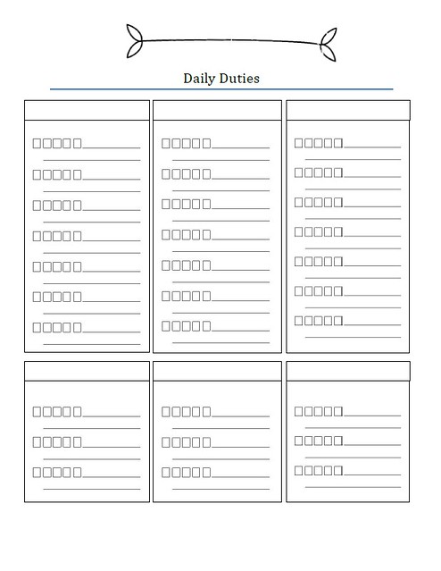 The Simplified Planner: The Daily Duties Page