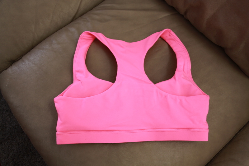 womens front zip sports bra pink (4)