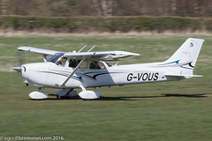 G-VOUS - 2013 build Cessna 172S Skyhawk, rolling for departure on Runway 26R at Barton