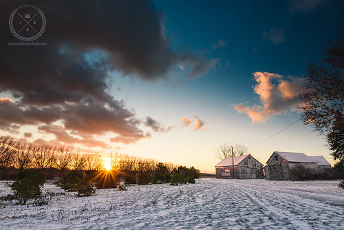 morning winter sky usa snow ny cold clouds barn sunrise landscape li early nikon character flag january scenic americanflag wideangle landmark pride longisland d750 americana weathered aged agriculture far stormclouds usflag northfork winterscape firstlight 2016 peconic nofo flagbarn leefilters nikkor1635mmf4vr jschusteritsch lucroit northforker jonschusteritsch progreyfilters
