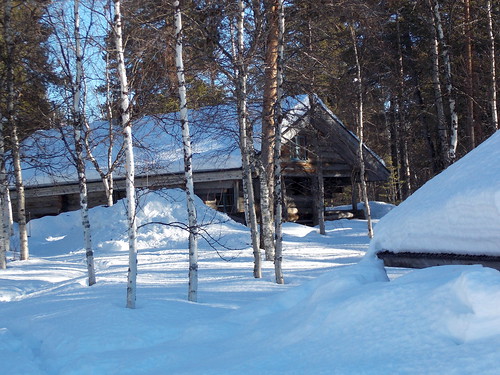 winter snow finland cottage lapland