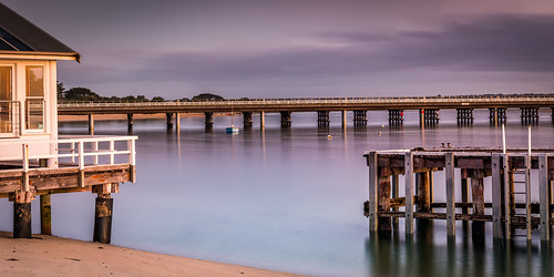 morning sunrise coast jetty bridges victoria barwonhead