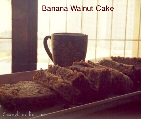 Banana Walnut Cake Recipe for Toddlers and Kids 3