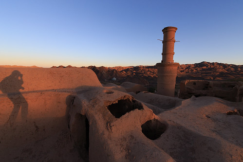 sunset iran ruin abandonned kharanaq kharānaq provincedeyazd