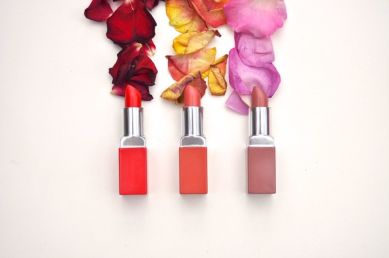 Clinique Lip Pop lipstick in Nude, Cherry and Melon 3