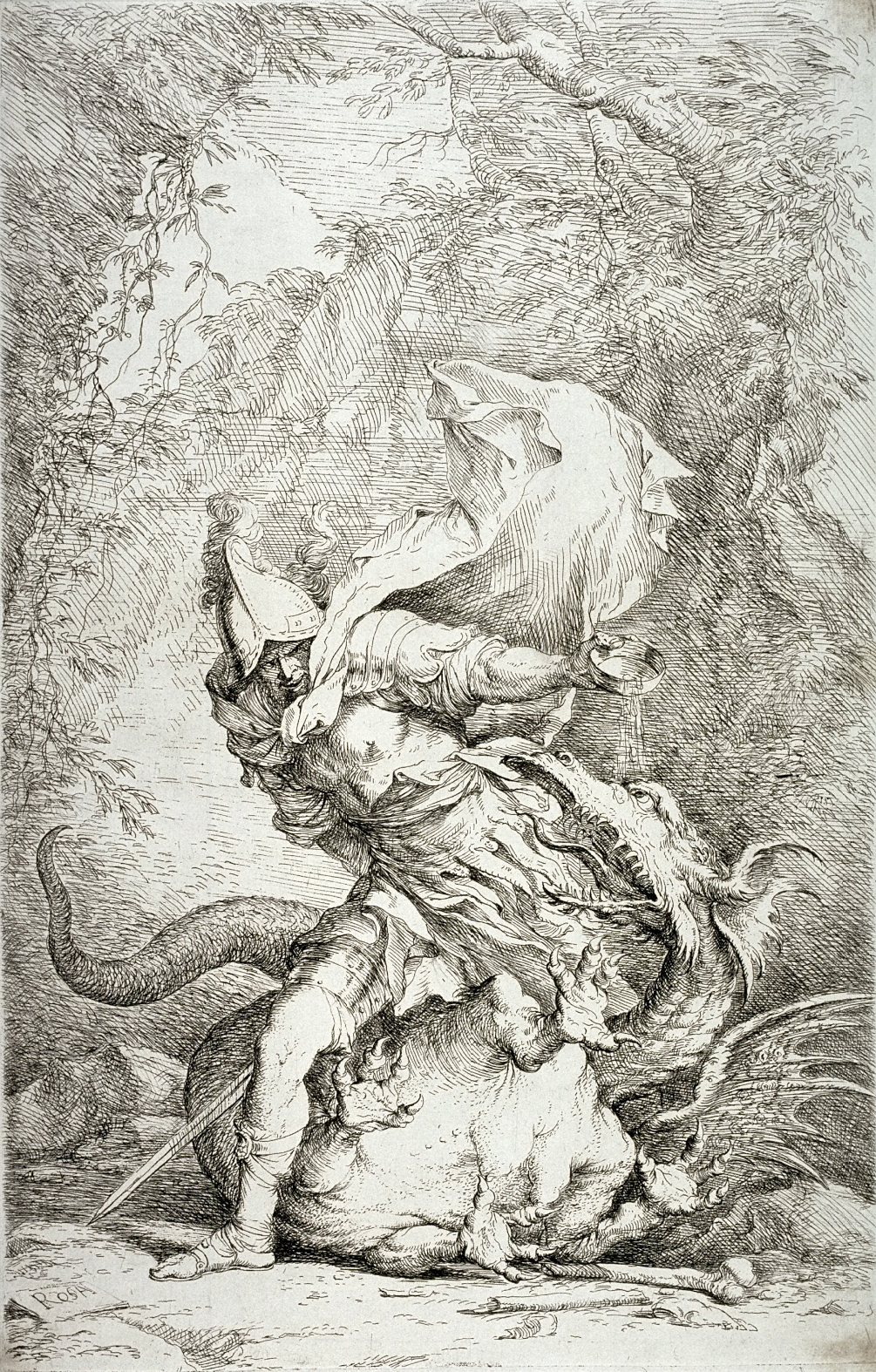 Salvator Rosa - Jason and the Dragon, 1663-64