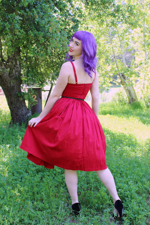 Pinup Girl Clothing Pinup Couture Jenny Dress in Red