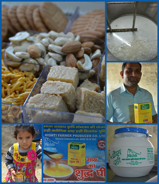 Sanjiv, his daughter Mishti, and his 'Mishti' dairy products: Collage