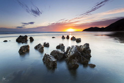 sunset sea mar playa amanecer rocas cantabria inda iurgi noja trengandin