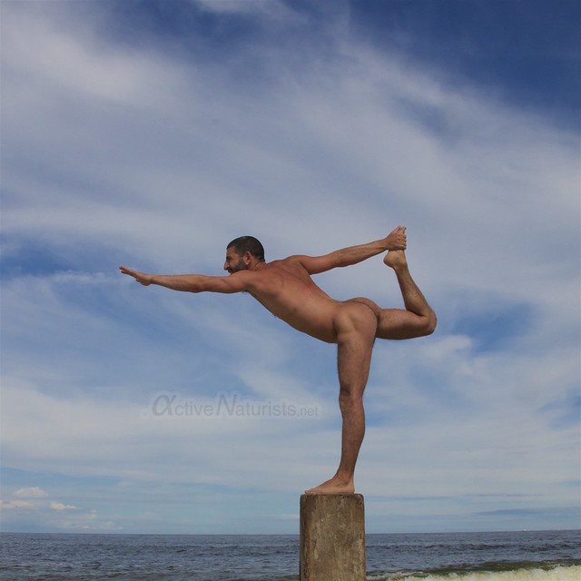 naturist acro-yoga 0007 Gunnison Beach, Sandy Hook, NJ, USA