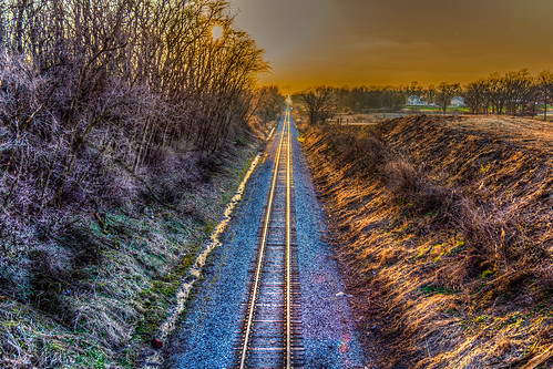 railroad sunset nikon d7200