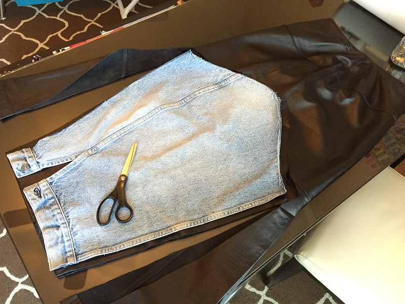 Denim & Leather Jacket - In Progress