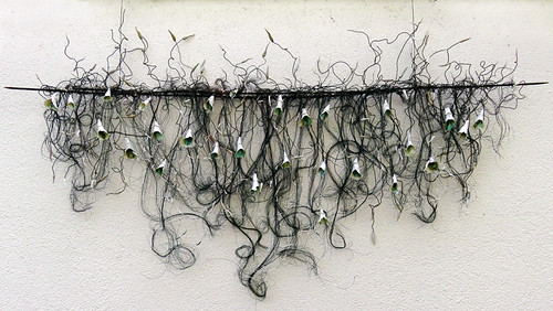 A horsehair and wire sculpture in Dublin Botanical Garden