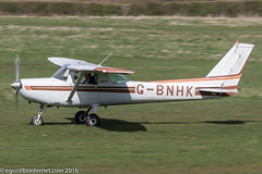 G-BNHK - 1981 build Cessna 152, rolling for departure on Runway 26R at Barton