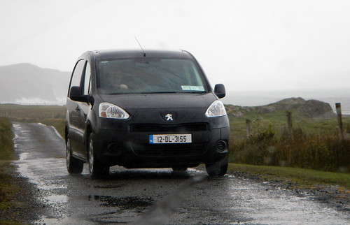 A drive along a narrow road on the Inishowen Peninsula in Ireland