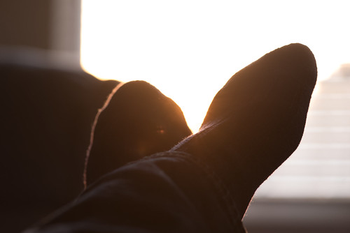 sunset feet socks relaxing