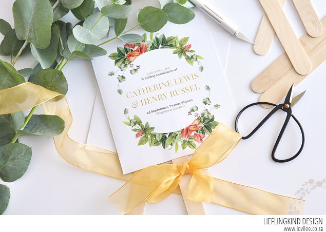 Paddle fan DIY wedding program and printable