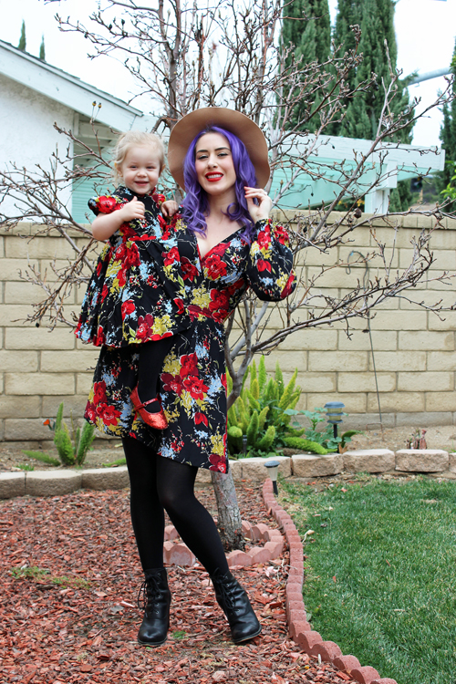 Trashy Diva Bianca Dress in Forget Me Not Floral Print Rockabilly Baby Polly Dress in Forget Me Not Floral Print