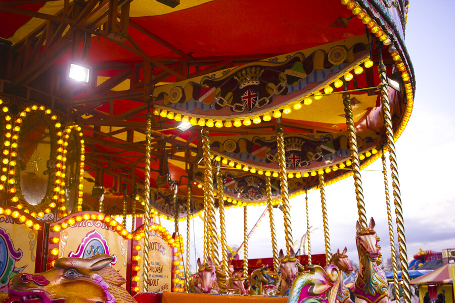 funfair, rollercoaster, lights, rides, funfair ride, fairground, cape, carnival