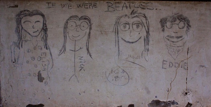 Graffiti in Beatles Ashram in Rishikesh, India