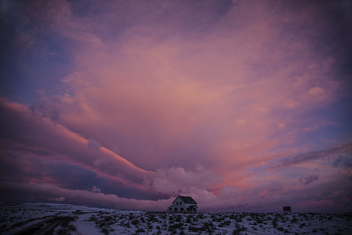 winter sky clouds sunrise montana highway89