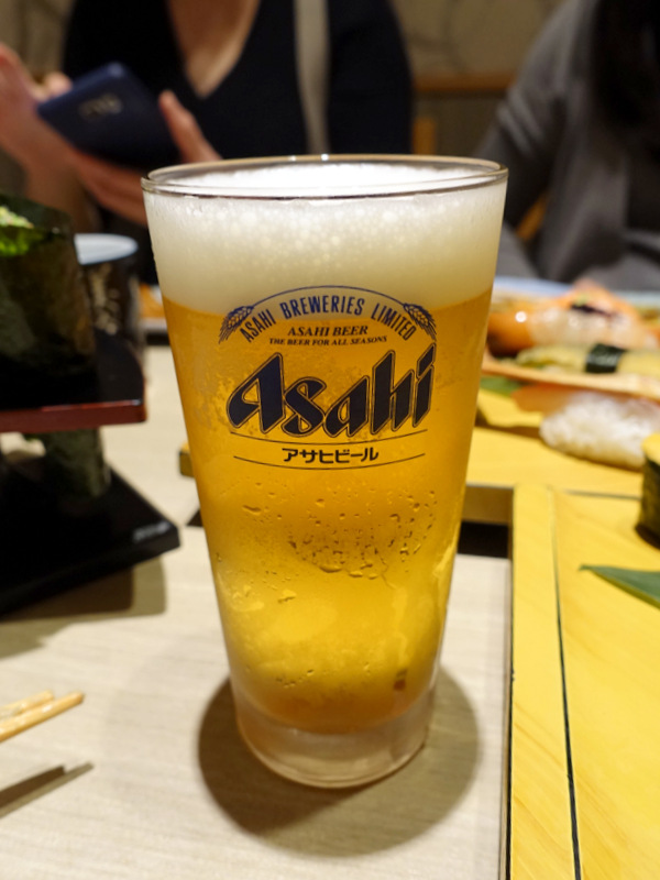 Midori Sushi Ginza 美登利寿司- Asahi Beer