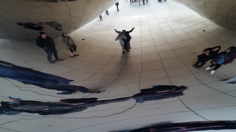 20160414_184058 2016-04-14 The Bean Cloud Gate by Anish Kapoor Chicago